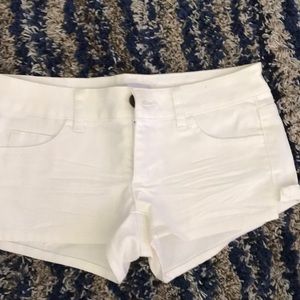 White denim shorts